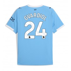 Manchester City Josko Gvardiol #24 Hjemmedrakt 2025-26 Kortermet Manchester City Josko Gvardiol #24 Hjemmedrakt 2025-26 Kortermet